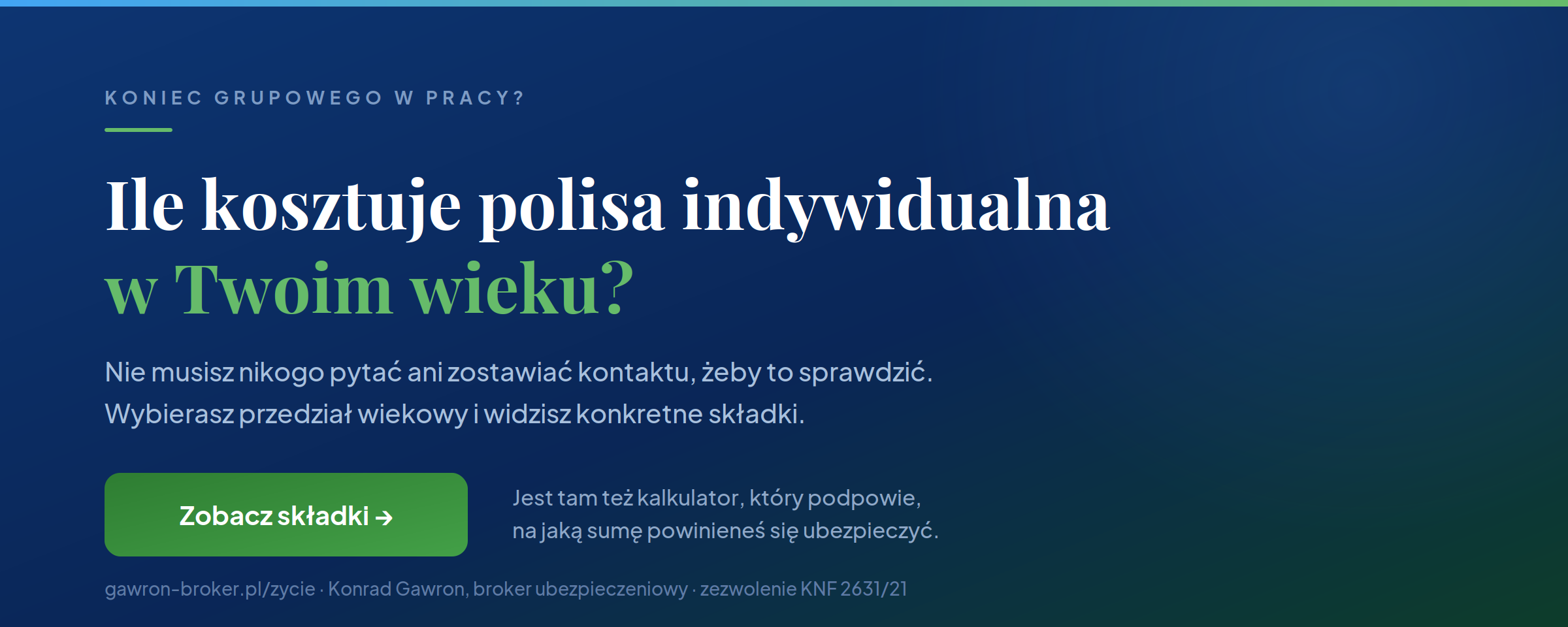 Ubezpieczenie na życie indywidualne